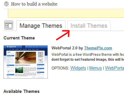 Installing WordPress Theme
