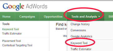 Adwords Keyword Tool